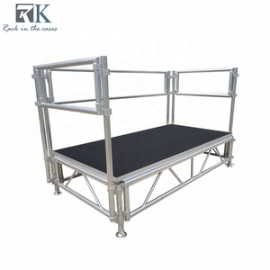 Escenario Portátil de Aluminio de 1x2m para Conciertos Musicales, Bodas y Eventos, Plataforma de Escenario con Estructura de Madera - Product Image 1