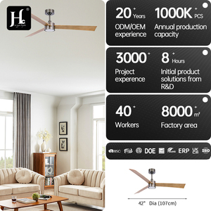 Low-key modern style indoor dimmable <b>remote</b> <b>control</b> <b>ceiling</b> fan with 3 blades and 42-inch LED <b>light</b>. - Product Image 4