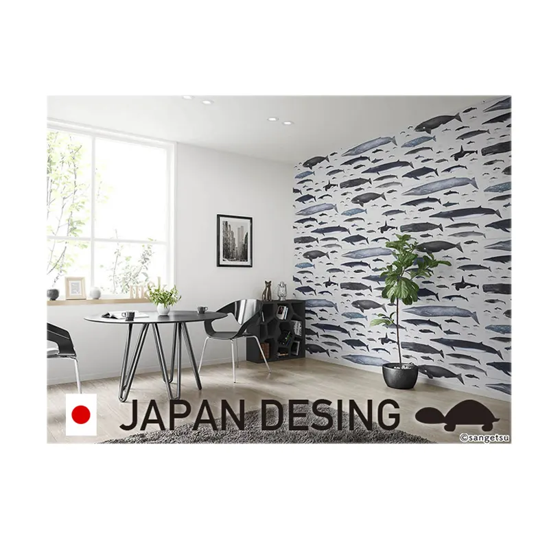 Japanese museums self adhesive roll coffee shop wallpaper with design