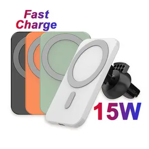 Amazon Hot Selling 10W Snelle Auto Draadloze Opladen Houder 15W Magnetische Quick Charge Voor Iphone 12 13 Pro max Draadloze Autolader