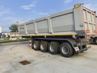 Semi-remorque benne à 3 essieux en acier de 60 mètres cubes avec une capacité de charge supérieure à 30 tonnes pour le transport de clinker et de gravier