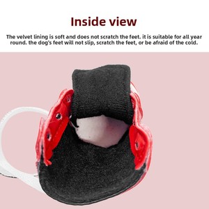 छोटे कुत्तों और बिच्छन के लिए प्यारा नया आकर्षक टिकाऊ पालतू जूते और गर्म करने वाले जूते - Product Image 4