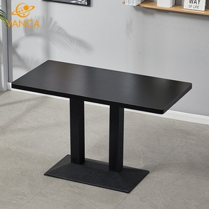 Uso comercial Mármol Restaurante Mesa de café Cuadrado Mármol <span class=keywords><strong>italiano</strong></span> Superior Base de metal Mesa de comedor para restaurante - Product Image 2