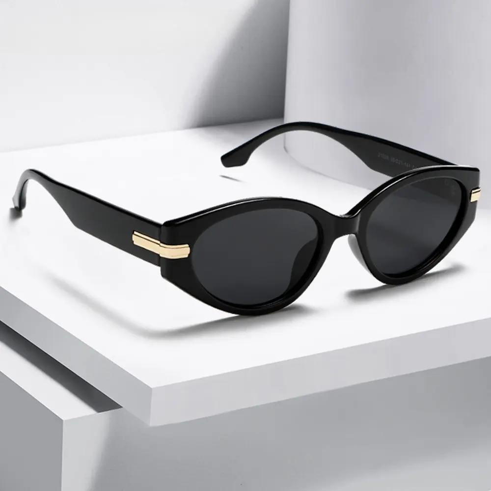 Mới sang trọng thương hiệu Cat-Eye Sunglasses retro thời trang đôi dòng của phụ nữ taiyang kính sang trọng phân cực lái xe kính mát