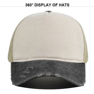 Casquette de baseball vintage délavée à visière souple, logo personnalisé, bord incurvé, chapeau unisexe tendance - Product Image 4