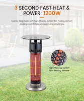 Chauffe-table électrique gazebo à infrarouge lointain en fibre de carbone