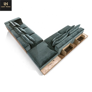 Sofá de tela de terciopelo de lujo para sala de estar, muebles para el hogar, tres plazas, último diseño - Product Image 4