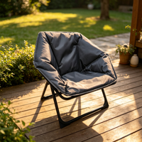 Chaise papillon pliante d'extérieur, chaise lune portable pour camping, dossier confortable, siège de pêche et de repos