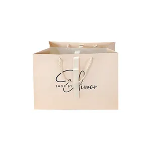 Custom Logo Printed Luxury High End White Paper White Shopping Bag With Golden Star Shape For Gifts Happy Birthday