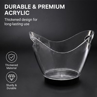 Cubo de Hielo LED Recargable para Fiestas, 4L 8L 12L, Color RGB, para Vino, Champán, Bar, KTV, Hotel, Logotipo Personalizado, Transferencia de Calor, Suministro OEM
