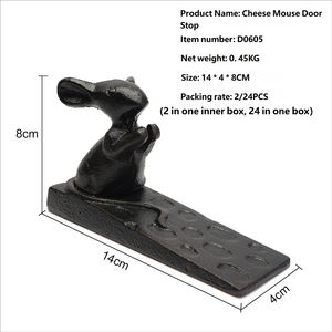 Butée de porte personnalisée en fonte, motif chat mignon, antidérapante, pour animaux de compagnie, ou en forme de <span class=keywords><strong>souris</strong></span>, décorative - Product Image 2