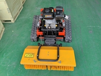 Matériel de construction le plus vendu avec balayeuse à neige, tondeuse hydraulique agricole 360 ° Tondeuses robotisées à chenilles en caoutchouc rotatives