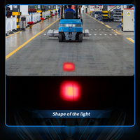 Lampu Peringatan Forklift DXZ BX4-T2 LED 4 inci 600LM 6W 9-80V Baru untuk Retrofit/Peningkatan