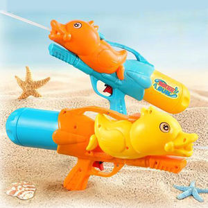 مسدس ماء للأطفال على شكل تمساح كرتوني للعب في الخارج صيفًا، مسدس ماء حيواني يعمل بالسحب للعب في الشاطئ - Product Image 2