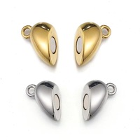 Fermoir magnétique en forme de cœur lisse en gros, pendentif DIY, accessoires pour bracelet de couple en forme de cœur, composants de bijoux pour sac