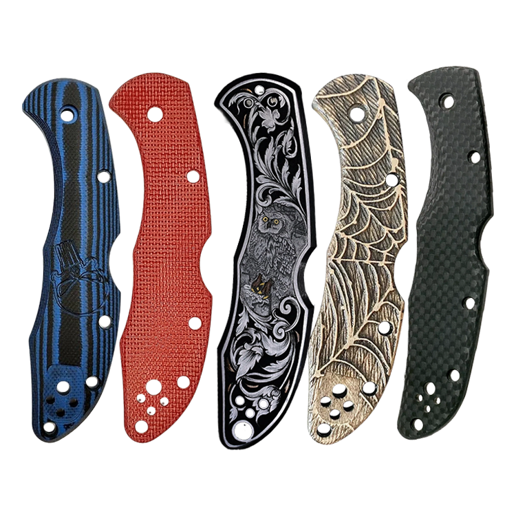 Изготовленная на заказ фабрика spydercoynife manix 2 delica Para 2 3 Shaman titanium G10 углеродное волокно алюминиевая деревянная шкала для ножей