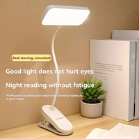 Lampe de bureau LED, lampe de nuit rechargeable par USB, lampe de bureau portable à clip, support d'étude, lampe de lecture