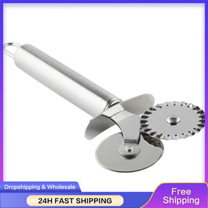 Ascia da taglio per <span class=keywords><strong>Pizza</strong></span> fatta a mano taglierina per artigianato da cucina Peel 3 pezzi Set coltello da <span class=keywords><strong>disegno</strong></span> con rullo in plastica a doppia lama a dondolo - Product Image 6