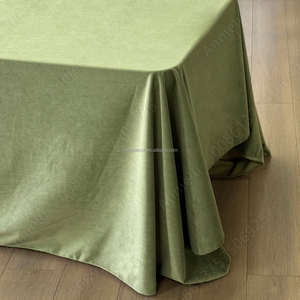 ANNIELU Tovaglia Moderna Personalizzata in Velluto Opaco Rettangolare <span class=keywords><strong>Verde</strong></span> per Eventi, Matrimoni e Decorazioni per Feste - Product Image 2