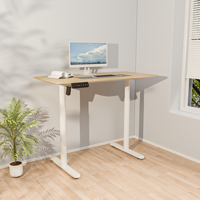 Escritorio de Computadora para Juegos PRORIALS, Moderno, Ergonómico, de Doble Motor, Columna Única, Superficie de Madera, Marco Metálico, Altura Ajustable