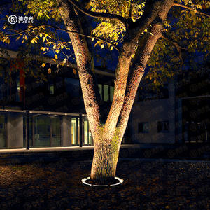 Lumière d'arbre LED, lampe d'arbre extérieure étanche, projecteur, éclairage d'arbre de cour, villa, parc, lumière solaire en forme de cercle - Product Image 4