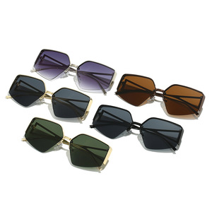 Montures de lunettes en métal de haute qualité Ins uv400 lunettes de soleil de luxe femmes hommes logo personnalisé vente en gros de lunettes de luxe - Product Image 6
