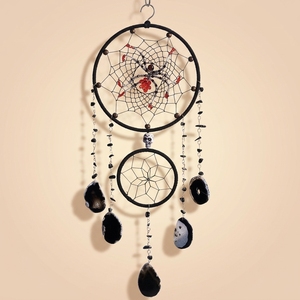 Décoration <span class=keywords><strong>de</strong></span> fête artisanale pour Halloween : toile d'araignée, crâne, ornements suspendus, grand attrape-rêves - Product Image 6