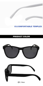 Custom Logo Night Vision Full Rim Square Sunglasses Wholesale Bulk UV400 Promotional Shades Party Wedding Favors <b>Men</b> Women - Product Image 4
