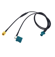 Câble Z mâle vers Z femelle/SMA/SMA 90 de 0,5 m °   Câble répartiteur en Y à angle droit RG174, rallonge pour GPS de voiture, câble de connexion radio