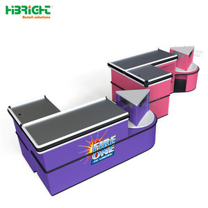 Comptoir de caisse de supermarché avec tapis roulant pour magasin de détail, table de caisse, comptoir de magasin, présentoir, bureau de caisse enregistreuse - Product Image 1