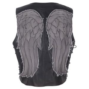 Nouveau gilet de motard en cuir de haute qualité pour homme, coupe-vent, grande taille, style heavy metal rock - Product Image 1