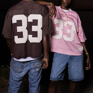 <span class=keywords><strong>T</strong></span>-shirts personnalisés col en V à séchage rapide poids lourd Boxy bouffée impression maille football <span class=keywords><strong>Baseball</strong></span> basket football maillot <span class=keywords><strong>t</strong></span>-shirts pour hommes - Product Image 5