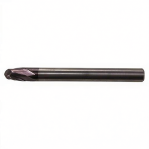 Fraise à queue en carbure monobloc Ttake Ta1433, à 2 dents, à hélice de 30 degrés, à bout sphérique, à queue allongée, revêtement TiAlN - Product Image 2