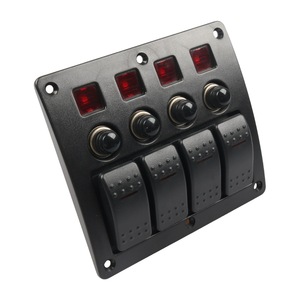 Panel de interruptores basculantes de 4 vías, 12V 10A, IP65, plástico, ON-OFF SPST, terminal de tornillo para RV, barco - Product Image 1