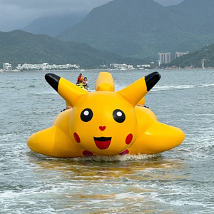 Bouée gonflable Pikachu pour bateaux à moteur, équipement de divertissement gonflable Ours Fraise, vente directe fabricant - Product Image 1