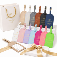 Étiquette de bagage en cuir PU avec logo personnalisé, étiquette d'identification de valise personnalisée pour les voyages, les affaires, les cadeaux promotionnels d'entreprise