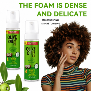 <span class=keywords><strong>Mousse</strong></span> Coiffante Définition Boucles à l'Huile d'<span class=keywords><strong>Olive</strong></span> pour Cheveux Frisés Anti-Frisottis Hydratante – Kit <span class=keywords><strong>Mousse</strong></span> Coiffante Marque Privée - Product Image 2
