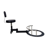 Base de chaise d'ordinateur pivotante en acier, design moderne et épuré, châssis épaissi, support étoile à cinq branches électroplaqué, pour usage commercial