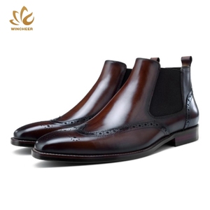 Haute qualité élégant cheville <span class=keywords><strong>chelsea</strong></span> noires en cuir bottes décontractées pour hommes - Product Image 2