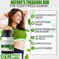 Ausreson EGCG Thé Vert en Gélules Brûle-Graisse Ventre Produits Minceur Compléments Herbal Matcha Bio Extrait de Thé Vert