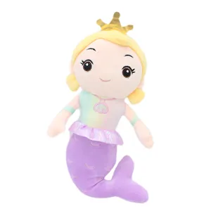 Soft stuffed mermaid princess toy sea animal plush mermaid for toddler girls