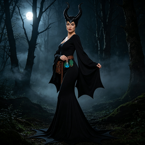 Conjunto de Disfraz de <span class=keywords><strong>Rey</strong></span> Brujo de Halloween: Tocado con Cuernos, Vestido de Bruja, Cinturón con Bolsa para Frascos de Pociones, Accesorios para Juego de Rol, Cosplay, TV y Cine - Product Image 5