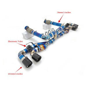 Knalpot Catback Titanium Chevrolet C8 Corvette 6.2L Valvetronic, Sangat Direkomendasikan, Pipa Knalpot Peredam Suara Berkatup dengan Kontrol Jarak Jauh - Product Image 2