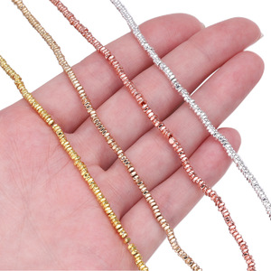 Beaded Bracelets And Necklaces DIY Jewelry Accessories Black Gallstone Square Curved <b>Spacers</b> 1mm Aperture 1pcs Modern Style - Product Image 2