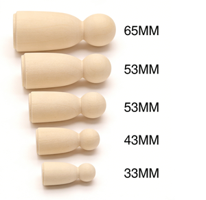 डिय क्राफ्ट पेंटिंग के लिए 50 अधूरे लकड़ी के चित्र मॉडल के थोक खाली लकड़ी के गुड़िया सेट - Product Image 4