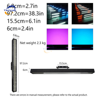 Lot de 2 bandes LED RGBW à pixels (150W) avec contrôle DMX pour effets stroboscopiques, de poursuite, de lavage mural et d'éclairage de scène pour discothèques et fêtes