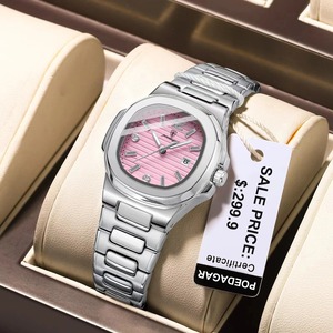<span class=keywords><strong>Reloj</strong></span> de Lujo POEDAGAR para <span class=keywords><strong>Mujer</strong></span>, <span class=keywords><strong>Reloj</strong></span> de Cuarzo Cuadrado para Dama, Luminoso, Resistente al Agua, con Fecha, <span class=keywords><strong>Reloj</strong></span> de Vestir para <span class=keywords><strong>Mujer</strong></span> + Caja - Product Image 2