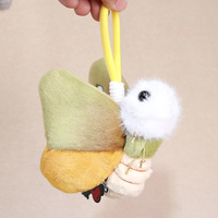 Mengrongfang Série Insectes Pendentif Peluche Insecte de Simulation Rembourrage Coton PP Emballage Sac en Filet Porte-clés de Voiture à Suspendre 14