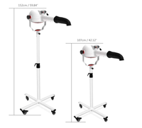 Sèche-cheveux professionnel anionique sur pied Shernbao PSD-918P, température réglable, en alliage d'aluminium pour un séchage rapide des chiens et des chats