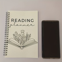 Carnet de lecture et de suivi des défis mensuels A5, reliure spirale, avec suivi des défis de lecture annuels